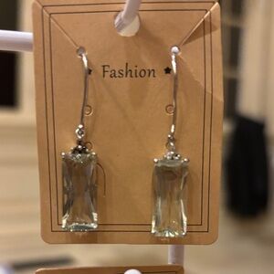 Prasiolite Sterling Silver Dangle Earrings